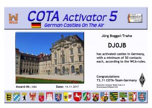 COTA Activator 5 Award