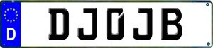 DJ0JB License Plate